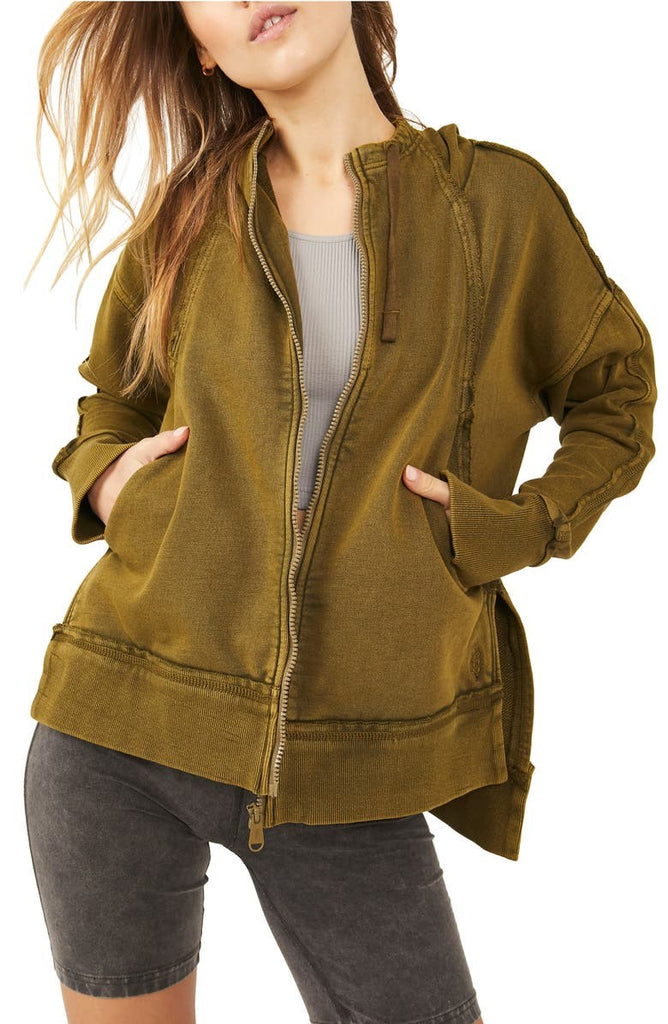 Free People only One Hoodie in English Ivy