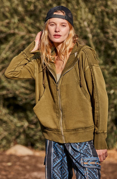 Free People only One Hoodie in English Ivy